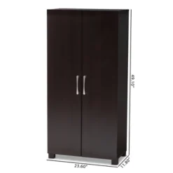 Marine Wenge Finished 2 Door Wood Entryway Shoe Storage Cabinet Brown - Baxton Studio -Home Storage Store GUEST bb7ecccb 34d3 4ffa a19e 1f7456adeb6e
