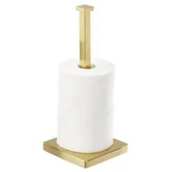 MDesign Modern Metal Free-Standing Toilet Paper Stand, Holds 3 Rolls -Home Storage Store GUEST bba91952 162a 47df 8aaf d9ce2cec6756