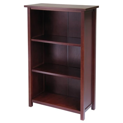 7pc 42.99" Verona Set Storage Shelf With Folding Fabric Baskets Walnut - Winsome 1 7pc 42.99" Verona Set Storage Shelf With Folding Fabric Baskets Walnut - Winsome