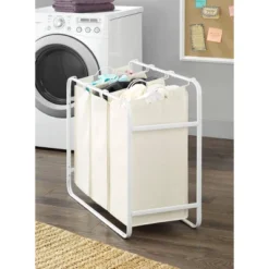 Whitmor Retro Triple Laundry Sorter White -Home Storage Store GUEST bd2e1957 fe20 4173 bac4 594c74051754
