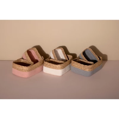 Set Of 3 Blush Dalton Organizer Baskets - Shiraleah 2 Set Of 3 Blush Dalton Organizer Baskets - Shiraleah - Image 2