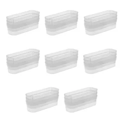 Sterilite 13538608 Narrow Storage Trays With Sturdy Banded Rim And Textured Bottom For Desktop And Drawer Organizing, Clear (48 Pack) -Home Storage Store GUEST bfaf5644 ee5e 4c6c 8f3a 0f90c9046917
