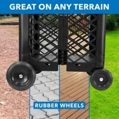 Mount-It! Heavy-Lifting Rolling Mesh Utility Cart | 55 Lbs. Weight Capacity | Black | Perfect For Use At Home, Office, Business, Travel & Shopping -Home Storage Store GUEST c0dd052a 5e4b 4378 b4b9 0318208ae898