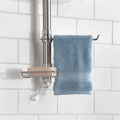 Forma Shower Caddy Station - IDESIGN Vertical Brushed - IDESIGN 3 Forma Shower Caddy Station - IDESIGN Vertical Brushed - IDESIGN - Image 3