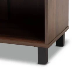 Rossin Walnut Finished 2 Door Wood Entryway Shoe Storage Cabinet Brown - Baxton Studio -Home Storage Store GUEST c192aed1 aeff 416c ba80 3200027eef17