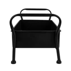 Footed Caddy Black Metal - Foreside Home & Garden -Home Storage Store GUEST c1a8bd81 6fb6 4e15 8de9 47bcabc9aedb