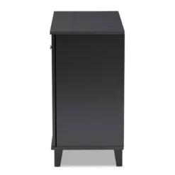 Shelf Wood Shoe Storage Cabinet Coolidge Finished Dark Gray - Baxton Studio -Home Storage Store GUEST c27eff5f 2073 4c9f 8731 51884c3e718d
