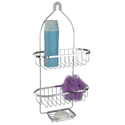 Home Basics Chrome Plated Steel Shower Caddy 1 Home Basics Chrome Plated Steel Shower Caddy