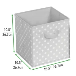 MDesign Fabric Closet Organizer Cube Bin - Textured Print, Small 13 MDesign Fabric Closet Organizer Cube Bin - Textured Print, Small -Home Storage Store GUEST c3075e95 6972 444e 8438 8af870244e97