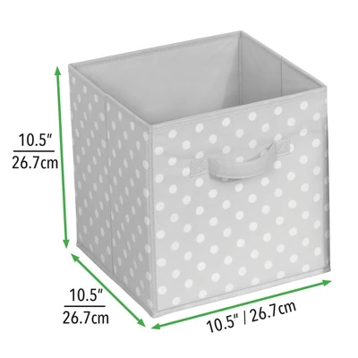 MDesign Fabric Closet Organizer Cube Bin - Textured Print, Small 4 MDesign Fabric Closet Organizer Cube Bin - Textured Print, Small - Image 4