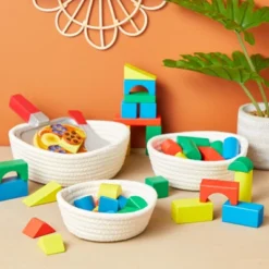 Juvale 3-Piece Small Round Cotton Rope Woven Storage Basket Set, Nesting Bins For Organizing Toys On Shelves, Counters, Home Decor, White, 3 Sizes -Home Storage Store GUEST c3f78087 8ac1 496d aec3 2d8cb674b149