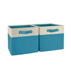 2pc Kids' 10.5" Two-Toned Folding Storage Bin Set - RiverRidge Home -Home Storage Store GUEST c40a94f3 f12a 4807 9171 c1cb37f86683