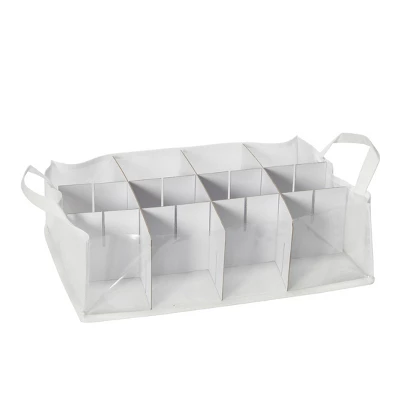 Household Essentials Ornament Storage Chest With 24 Pockets Green 11 Household Essentials Ornament Storage Chest With 24 Pockets Green - Image 11