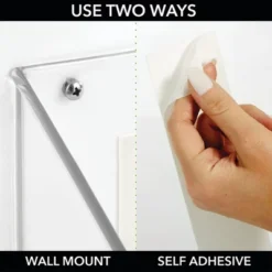 MDesign Wall Mount Plastic Home Storage Organizer Tray Basket Bin