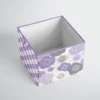 Bacati - Watercolor Floral Purple/Gray Fabric Storage Box/Tote Large