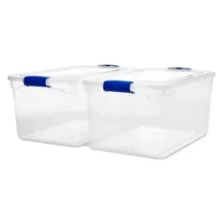 Homz 66 Qt Clear Storage Organizing Container Bin With Latching Lids -Home Storage Store GUEST c6cca4c9 045a 493b a885 7f21da61c9be