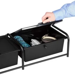 J&V TEXTILES Metal Frame Underbed Storage With Lids, Requires At Least 8”H Clearance From Floor To Bed Frame, Black, 2-Drawer -Home Storage Store GUEST c6ee0e3c f12d 4361 ad47 daca7d7cdccb