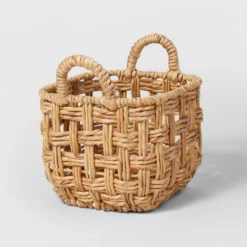 Twisted Open Checkered Weave Milk Crate Natural - Brightroom™ -Home Storage Store GUEST c73b6fc8 7d7f 4276 bc5a 71780c6e1456