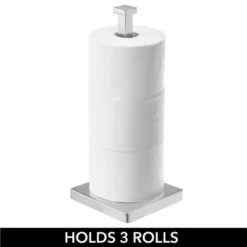 MDesign Modern Metal Free-Standing Toilet Paper Stand, Holds 3 Rolls -Home Storage Store GUEST c842c4a9 89b8 48af 99a6 ad24b9441428