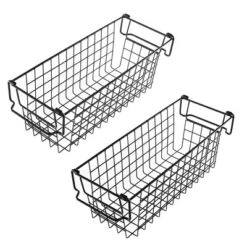 Set Of 2 Storage Bins - Basket Set For Toy, Kitchen, Closet, And Bathroom Storage - Small Shelf Organizers With Handles By Home-Complete (Black) 16 Set Of 2 Storage Bins - Basket Set For Toy, Kitchen, Closet, And Bathroom Storage - Small Shelf Organizers With Handles By Home-Complete (Black) -Home Storage Store GUEST c8ee568e e482 4f31 88a1 33e212e0c407