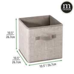 MDesign Fabric Closet Organizer Cube Bin - Textured Print, Small 17 MDesign Fabric Closet Organizer Cube Bin - Textured Print, Small -Home Storage Store GUEST caf219b5 3ccb 459d 9950 22899cb6b6f8