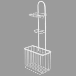 MDesign Metal Free Standing Toilet Paper Stand/Dispenser, Holds Tablet -Home Storage Store GUEST cb433d46 b5a2 419c 9b49 c74359594f62