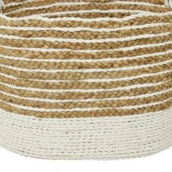 Set Of 3 Seagrass Storage Baskets Brown/White - Olivia & May -Home Storage Store GUEST cbcd0673 6adb 46f0 b1de f9732f5eeab2
