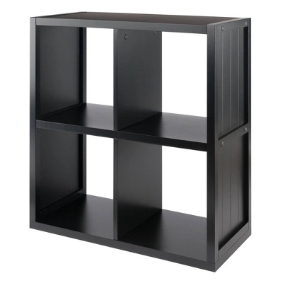 27" Timothy Shelf 2X2 Slots Black - Winsome 4 27" Timothy Shelf 2X2 Slots Black - Winsome - Image 4
