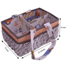 Bacati - Construction Multicolor Boys Cotton Nursery Storage Caddy -Home Storage Store GUEST cca53e35 4601 4c0b 8627 4efeb9cd19d5