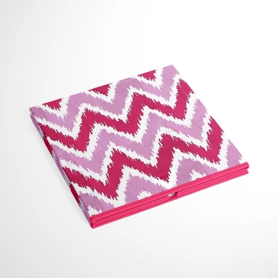 Bacati - MixNMatch Pink Zigzag Storage Box Small 4 Bacati - MixNMatch Pink Zigzag Storage Box Small - Image 4