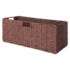 3pc Tessa Woven Rope 2 Small And 1 Large Basket Set Walnut - Winsome -Home Storage Store GUEST d0087b55 c35e 422a b0bb e22af69aed2f