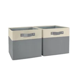 2pc Kids' 10.5" Two-Toned Folding Storage Bin Set - RiverRidge Home -Home Storage Store GUEST d0623022 fa1f 4111 a588 a87bdda80225