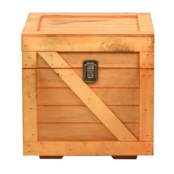 Vintiquewise Wooden Stackable Treasure Chest Cargo Crate Style, Light Brown 7 Vintiquewise Wooden Stackable Treasure Chest Cargo Crate Style, Light Brown -Home Storage Store GUEST d122558e 6ea4 4bc2 b7a3 d00d31948281