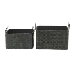 Set Of 2 Leather Storage Baskets Brown - Olivia & May 9 Set Of 2 Leather Storage Baskets Brown - Olivia & May -Home Storage Store GUEST d1a05250 9961 4eb3 a4cc 4c1fd363094e