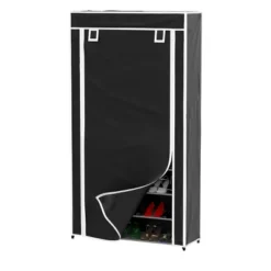 Hastings Home Freestanding Tiered Shoe Rack With Dust Cover - Black 6 Hastings Home Freestanding Tiered Shoe Rack With Dust Cover - Black -Home Storage Store GUEST d1c12012 dece 477a af38 cece10ec84e8