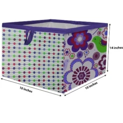 Bacati - Botanical Purple Storage Box Large -Home Storage Store GUEST d44ccb46 b6af 477e 9c0a e99c3dd986ab