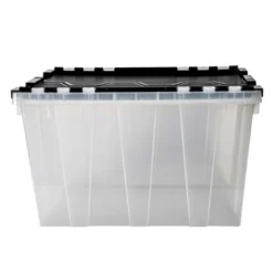 Greenmade 675374 Flip Top Large Capacity Clear Plastic Storage Container W/ Attached Interlocking Lid For Household Organization & Management, 2 Pack -Home Storage Store GUEST d4b9873a 9527 41e8 a35a b60121bcb1a0
