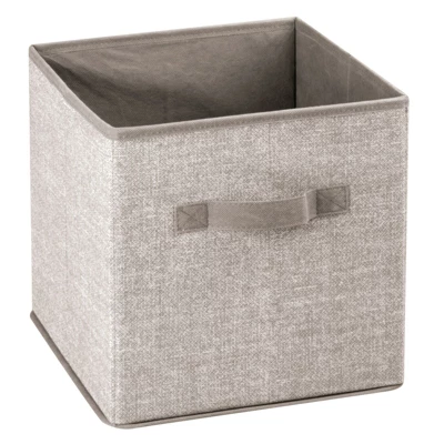 MDesign Fabric Closet Organizer Cube Bin - Textured Print, Small 7 MDesign Fabric Closet Organizer Cube Bin - Textured Print, Small - Image 7