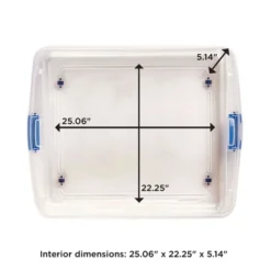 Homz 56 Qt Full/Queen Underbed Clear Plastic Latching Storage Container -Home Storage Store GUEST d5eef90e 66ee 4cac 8a52 55257913f358