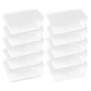 Homz 6 Quart Plastic Multipurpose Stackable Storage Container Bins With Secure Latching Lid For Home And Office Organization, Clear (10 Pack)