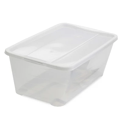 Life Story 6 Liter Shoe, Accessory, And Closet Plastic Storage Box Multi-Purpose Lidded Stacking Tote Containers, Clear (50 Pack) 2 Life Story 6 Liter Shoe, Accessory, And Closet Plastic Storage Box Multi-Purpose Lidded Stacking Tote Containers, Clear (50 Pack) - Image 2