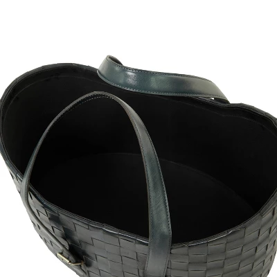 Set Of 2 Storage Baskets Black - Olivia & May 4 Set Of 2 Storage Baskets Black - Olivia & May - Image 4