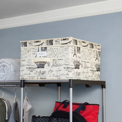 Home Basics Paris Collection Non-Woven Large Storage Box, Natural 1 Home Basics Paris Collection Non-Woven Large Storage Box, Natural