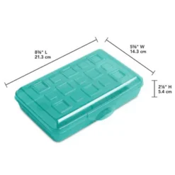 Sterilite Small Translucent Plastic Pencil Box Case With Lid For School & Office Supplies Pen Holders, Molokai Blue Tint (36 Pack) -Home Storage Store GUEST dad4f330 16a2 4d19 b703 26eeeb37a030