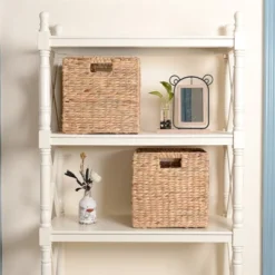 Hastings Home 12-Inch Square Handmade Wicker Storage Bin Foldable Basket Made Of Water Hyacinth | Set Of 2 11 Hastings Home 12-Inch Square Handmade Wicker Storage Bin Foldable Basket Made Of Water Hyacinth | Set Of 2 -Home Storage Store GUEST db516739 5d52 4cd8 a817 6e3d07c1492c