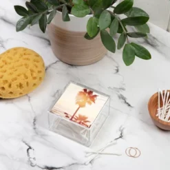 Bree Madden Sunray Palms 4" X 4" Acrylic Box - Deny Designs -Home Storage Store GUEST dbbce098 6918 4ed6 999b 21fd4986f3dd