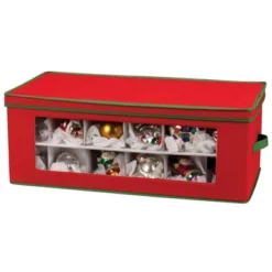 Household Essentials 36 Pocket Ornament Chest Red -Home Storage Store GUEST dcb030c6 e0e3 4ec0 811c d152a31fcedc
