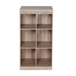 Honey-Can-Do 6 Compartment Divided Cube Cabinet Oak -Home Storage Store GUEST deba372b bbb8 4dd6 9d6e 5281de70f087