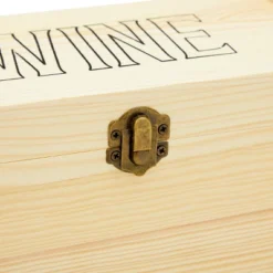 Bright Creations Wood Single Bottle Wine Gift Box, Pinewood Wooden Wine Crate Storage Case With Clasp For Birthday, Wedding, Housewarming -Home Storage Store GUEST dfb5f44a e4e3 4c7d aae5 63380c82aee9