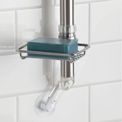 Forma Shower Caddy Station - IDESIGN Vertical Brushed - IDESIGN 4 Forma Shower Caddy Station - IDESIGN Vertical Brushed - IDESIGN - Image 4